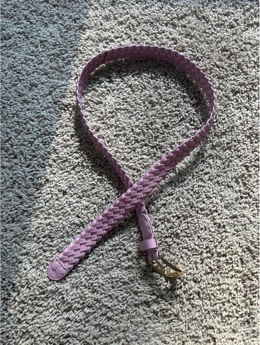 Women's Pink Braided Belt